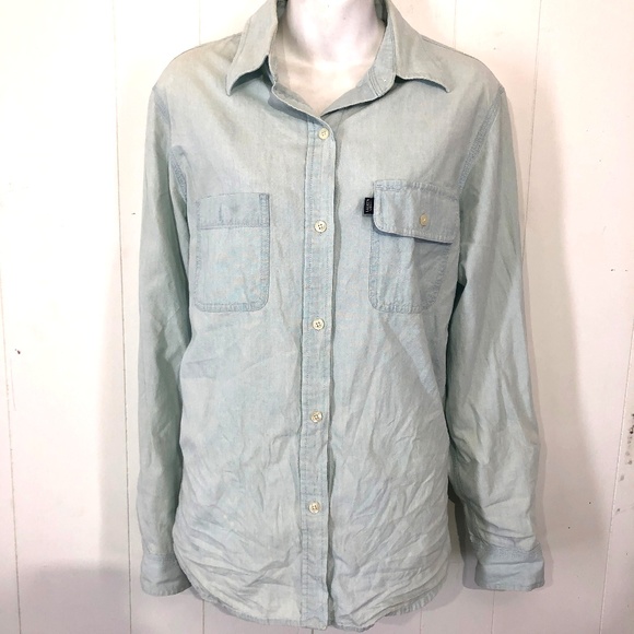 Ralph Lauren Tops - RALPH LAUREN Women's Denim Button Down Shirt sz XL